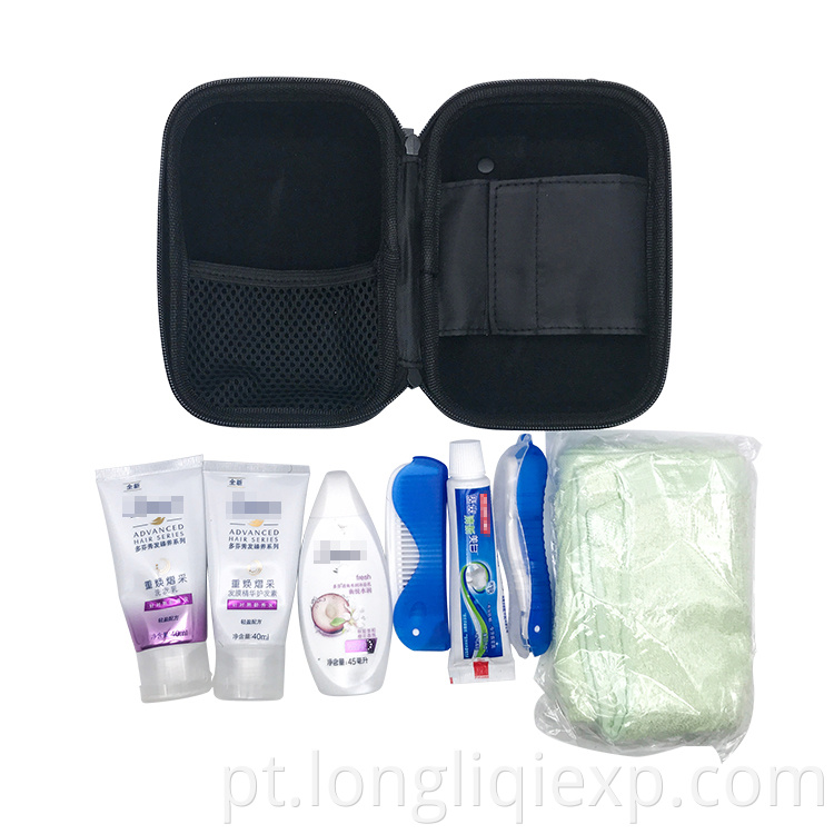 Kit de amenidade portátil para viagem de avião em promoção, conjunto de viagem para cuidados com a pele